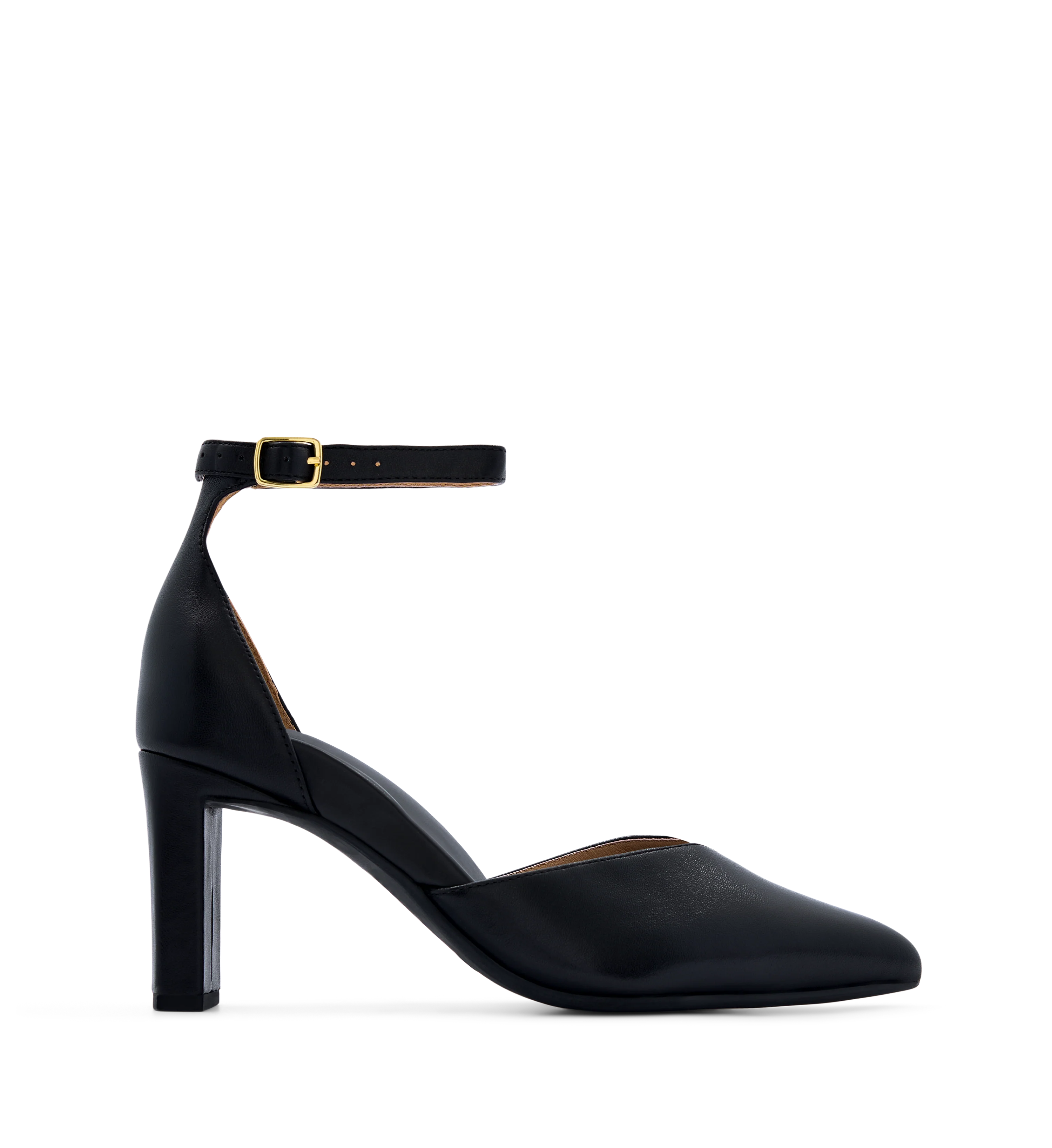 Korimako Black Leather High Heels