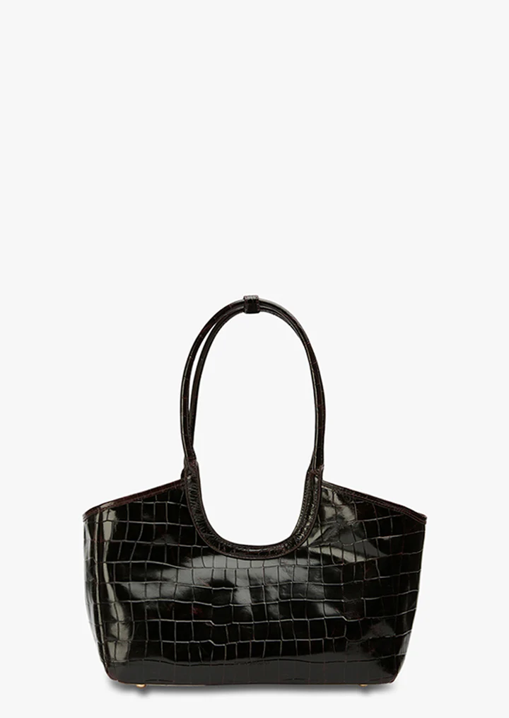 Kiki Burgundy Croc Shine