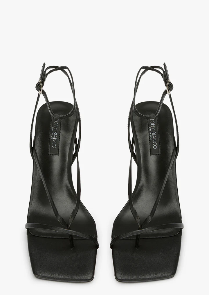 Avi Black Nappa Heels