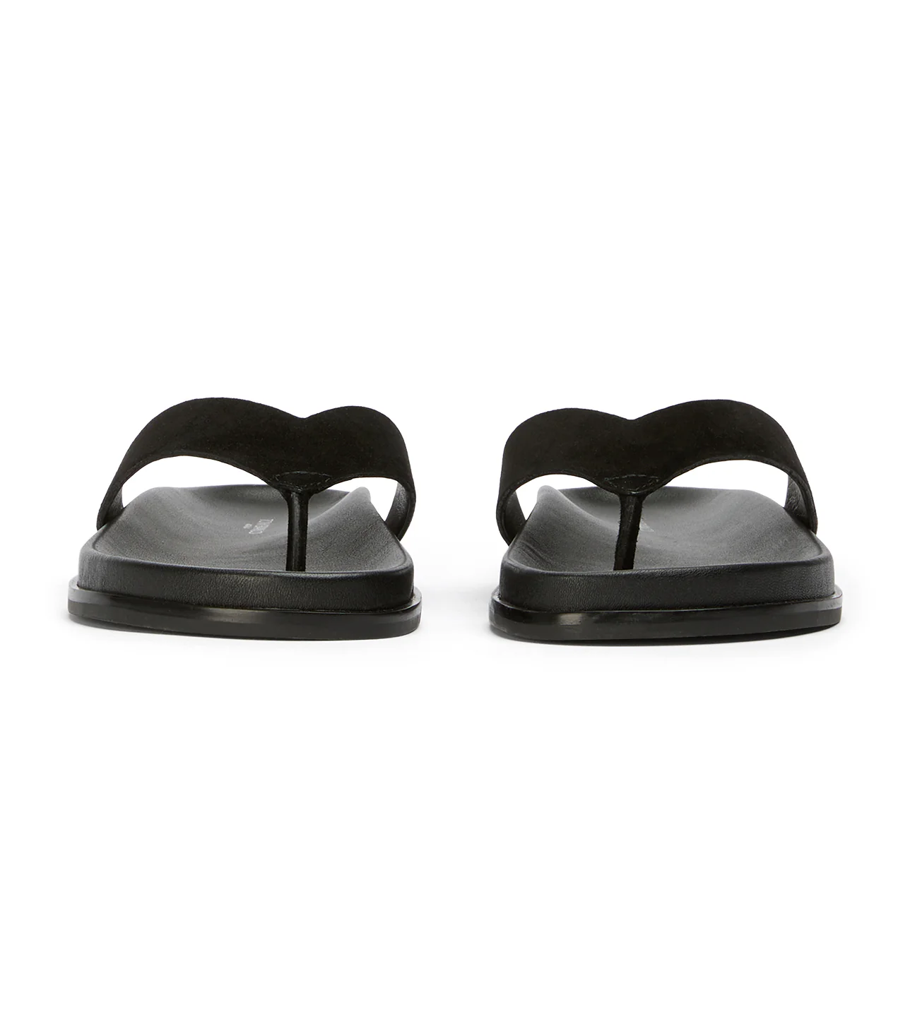 Loop Black Suede Sandals