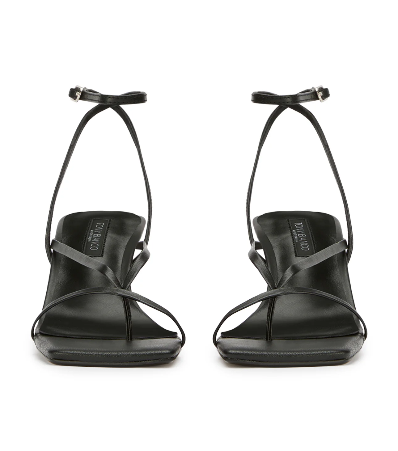 Avi Black Nappa Heels