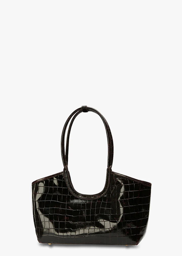 Kiki Burgundy Croc Shine