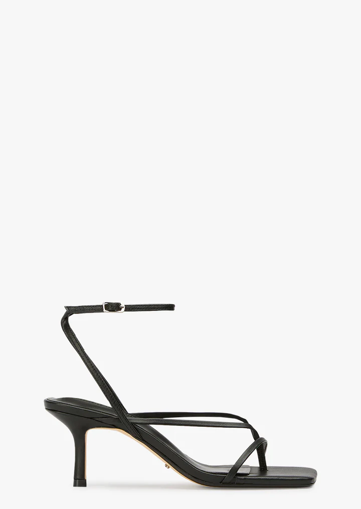 Avi Black Nappa Heels