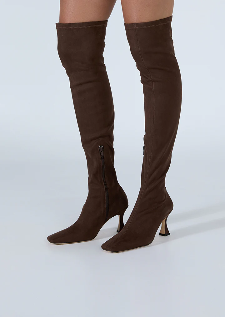 Fancy Choc Stretch Suede