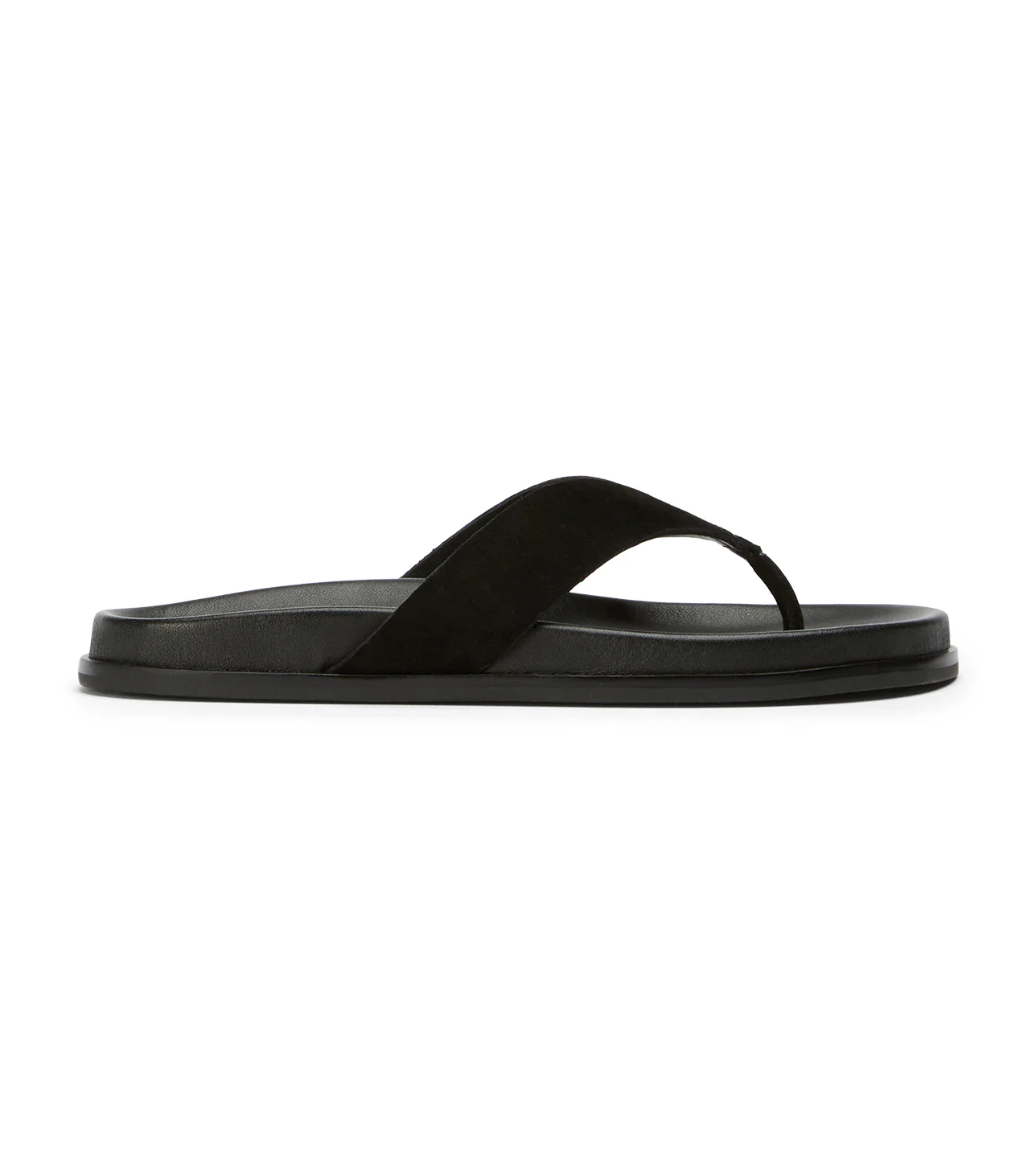 Loop Black Suede Sandals