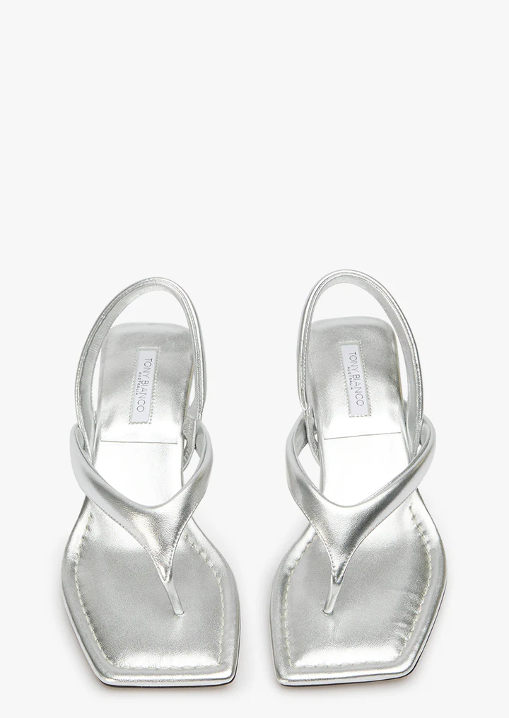 Tara Silver Nappa Metallic