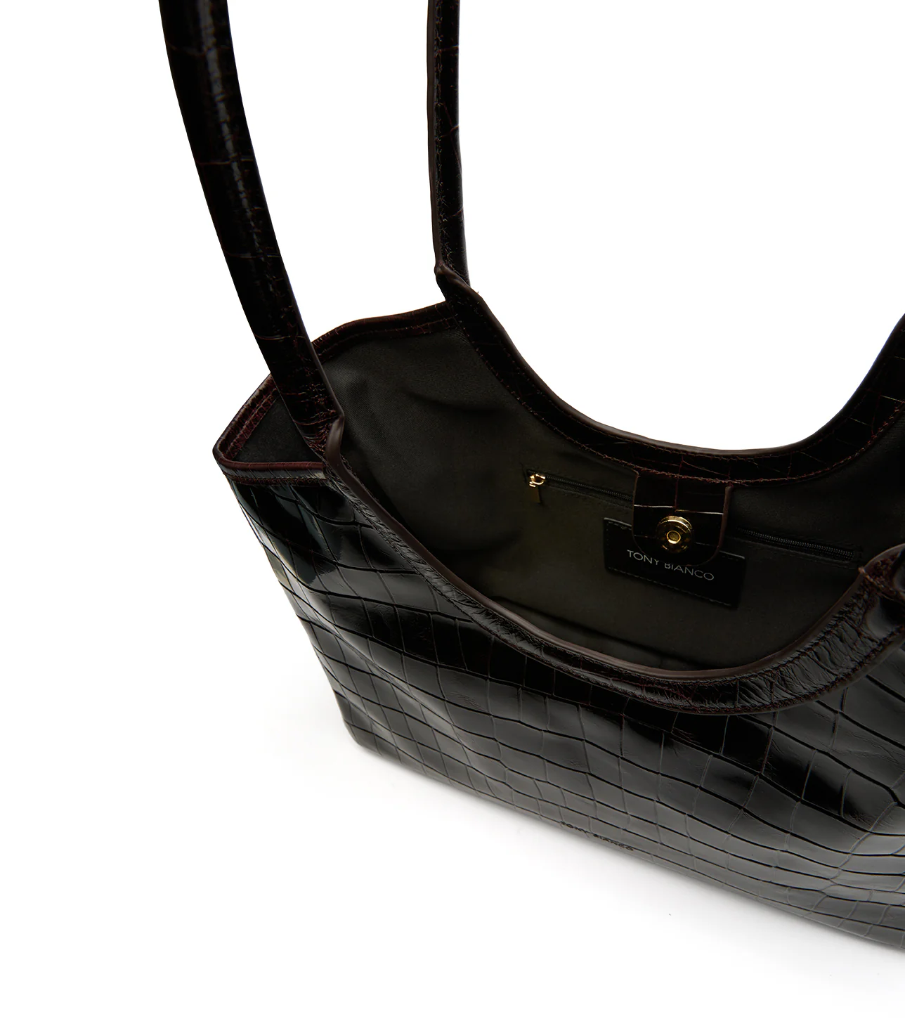 Kiki Burgundy Croc Shine