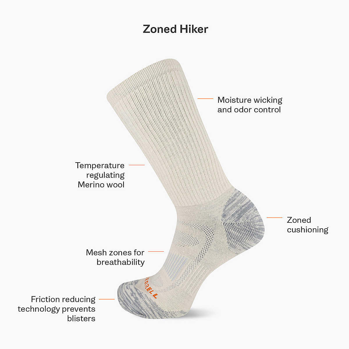 Zoned Hiker Crew Sock