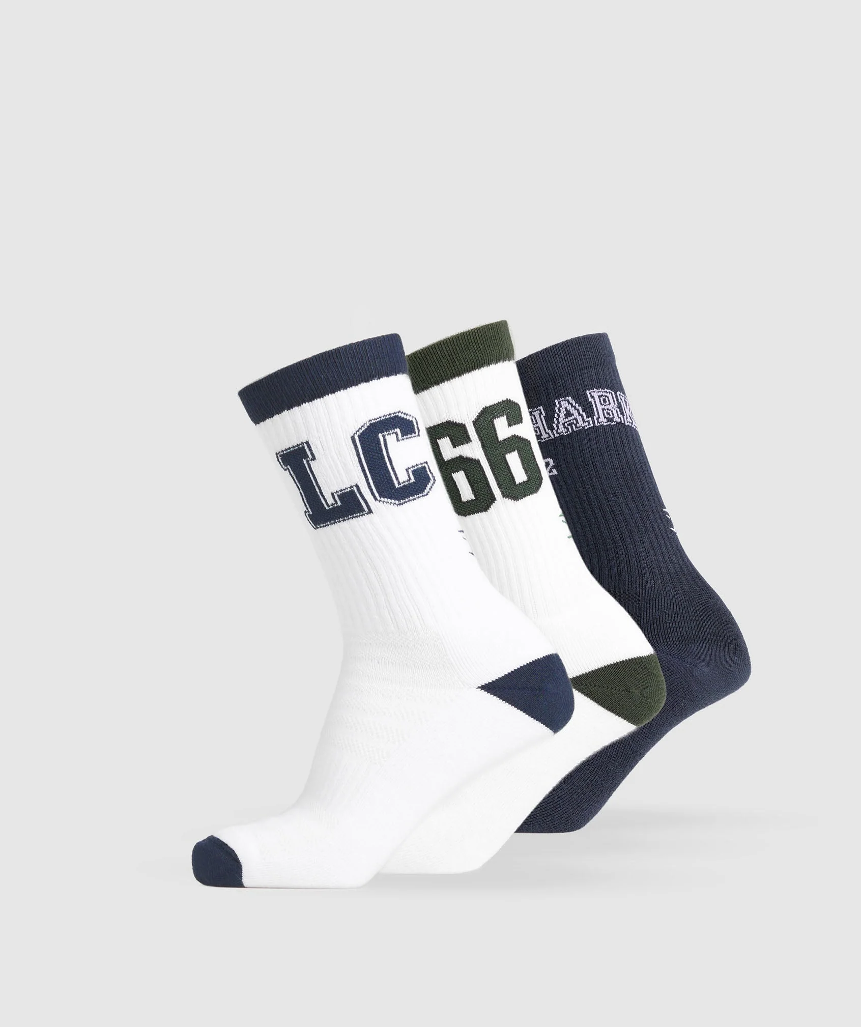 Collegiate Crew Socks 3pk
