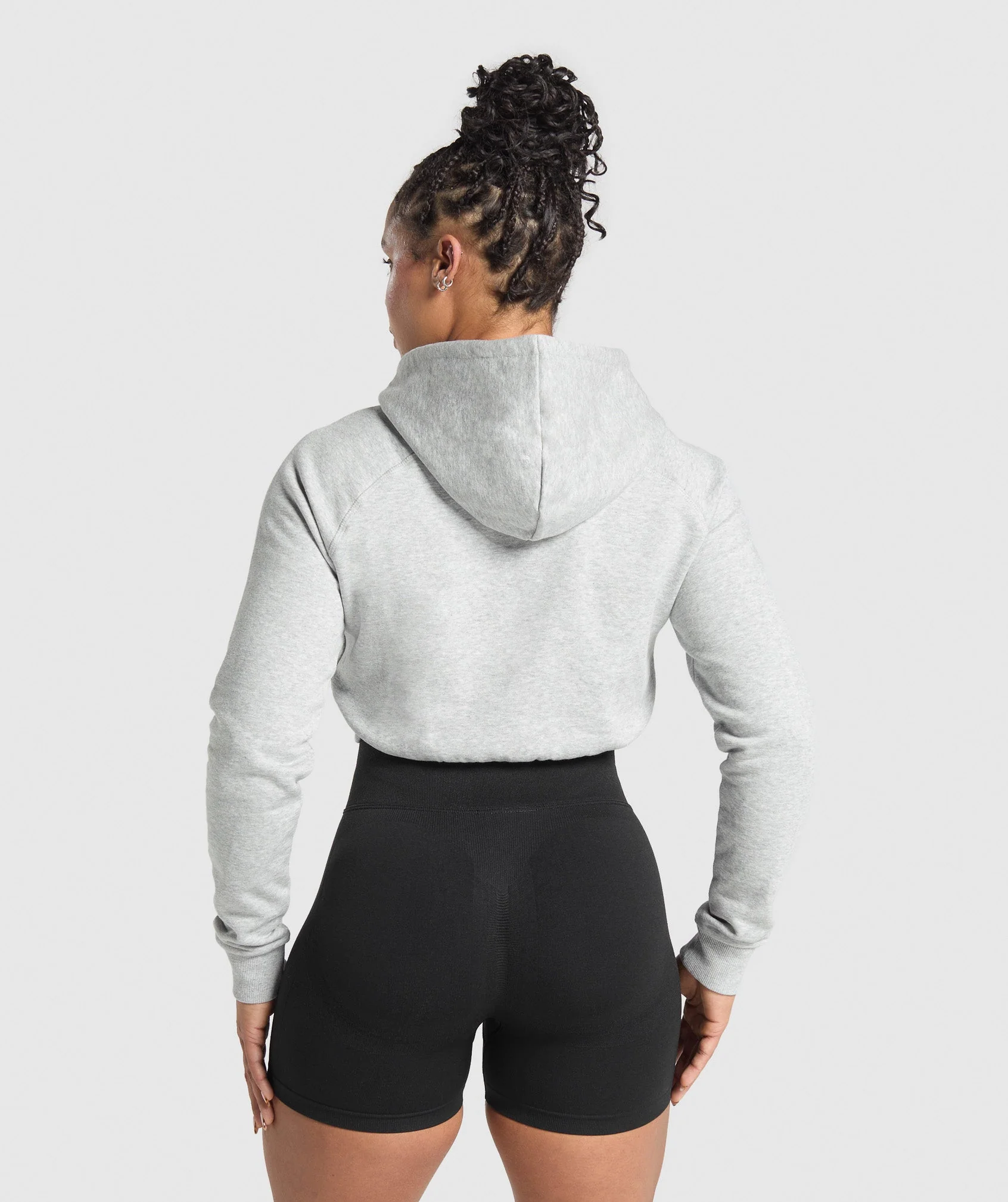 Lifting Essentials Graphic Cropped Hoodie