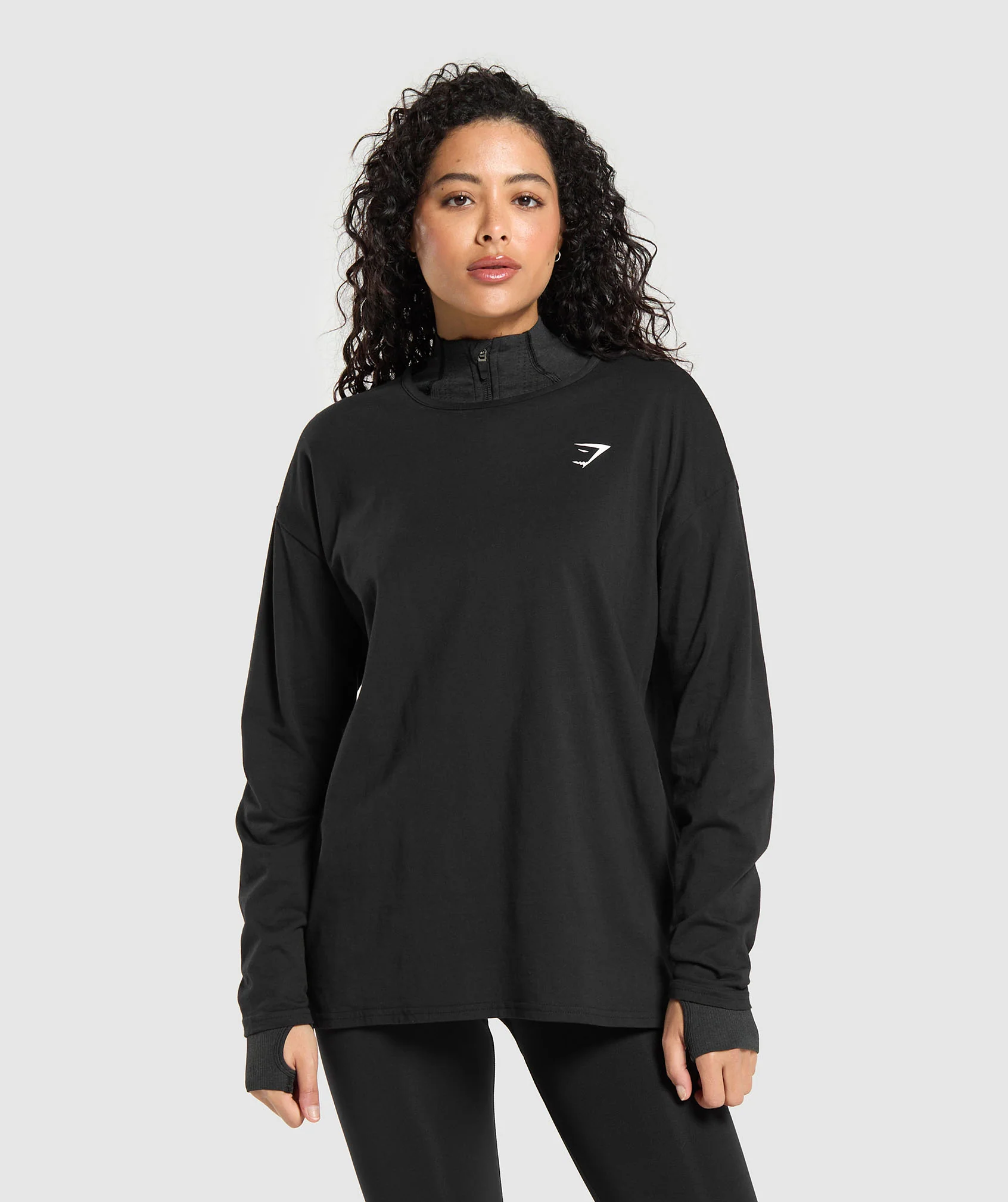Training Oversized Cotton Long Sleeve Top
