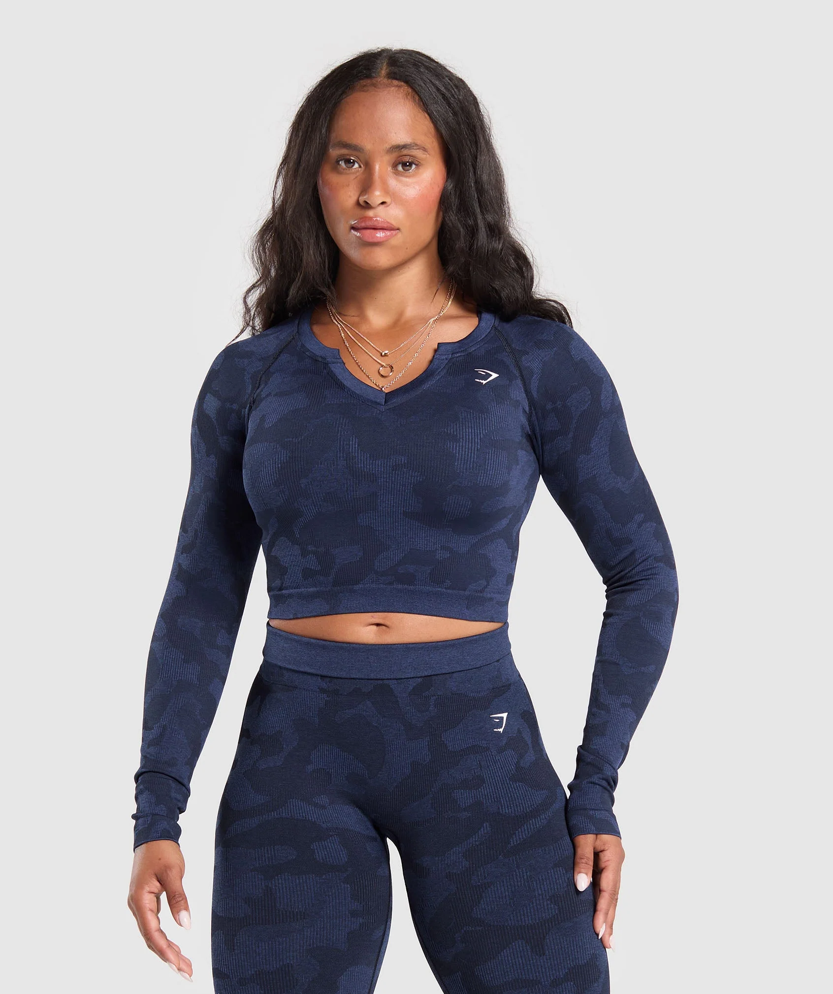 Adapt Camo Long Sleeve Crop Top