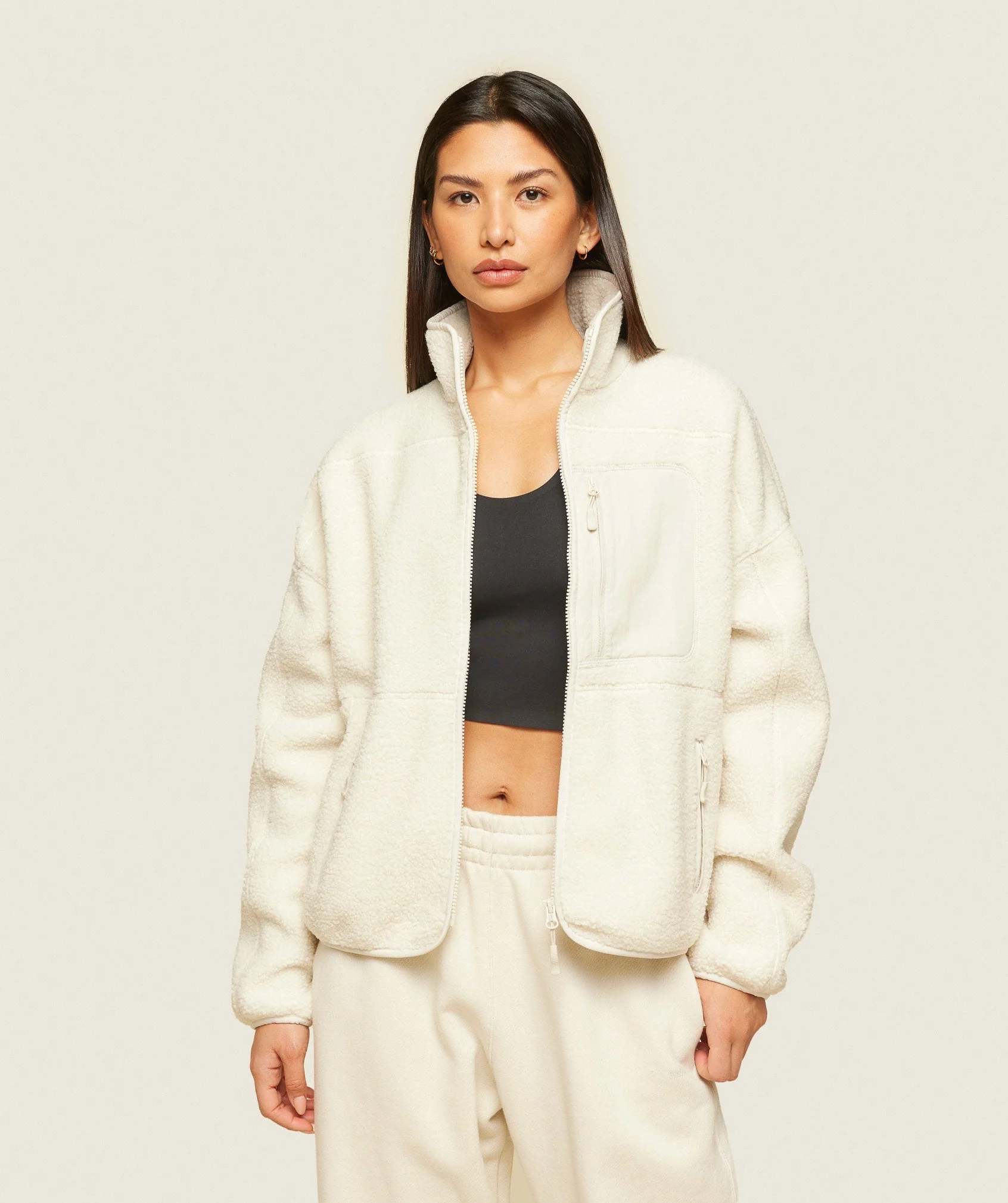 everywear Zip Up Sherpa Jacket