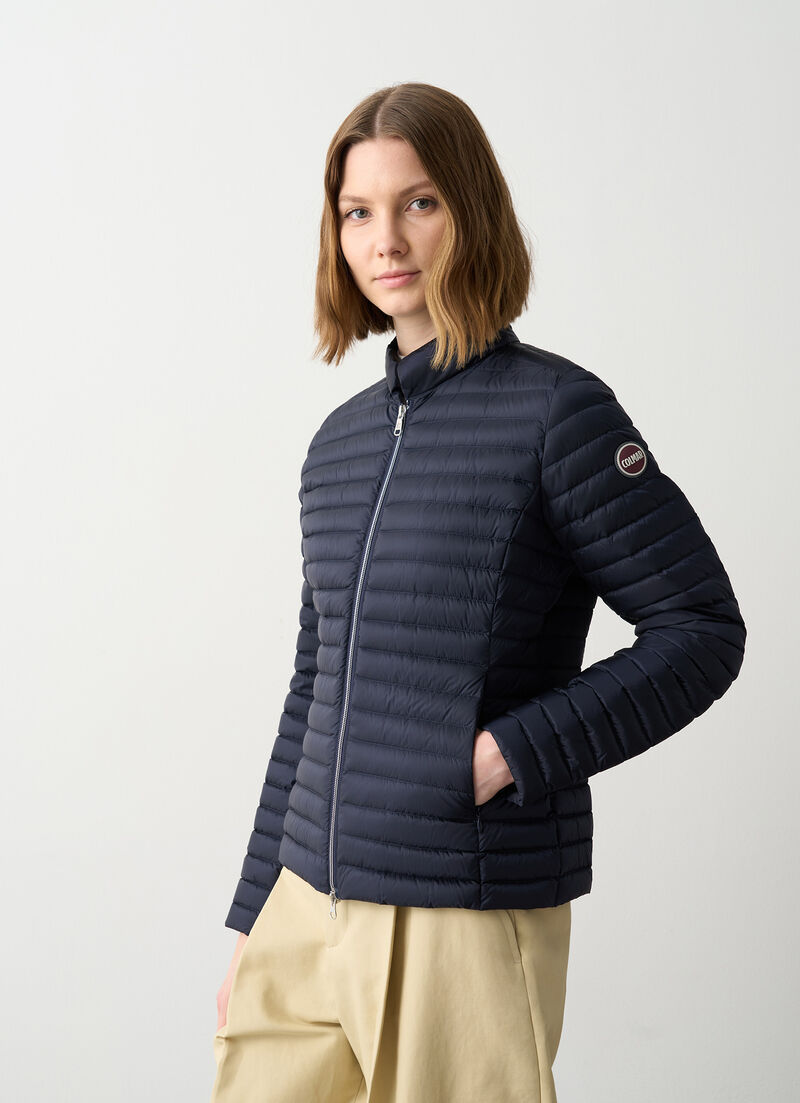 Padded collar down jacket
