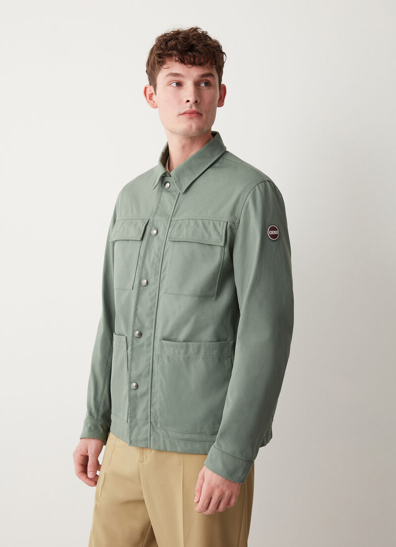 Cotton-look fabric field jacket