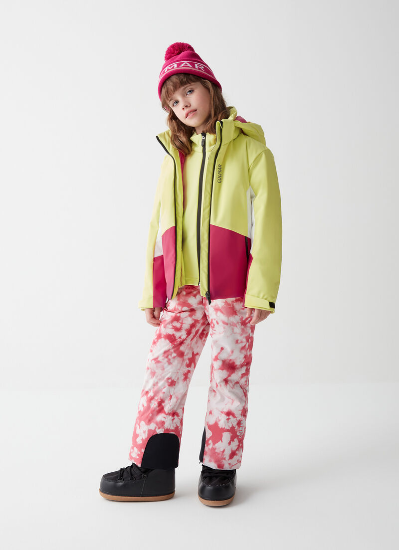 Girls’ colourblock ski jacket