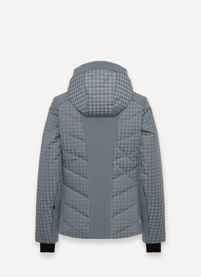 Charming houndstooth ski jacket