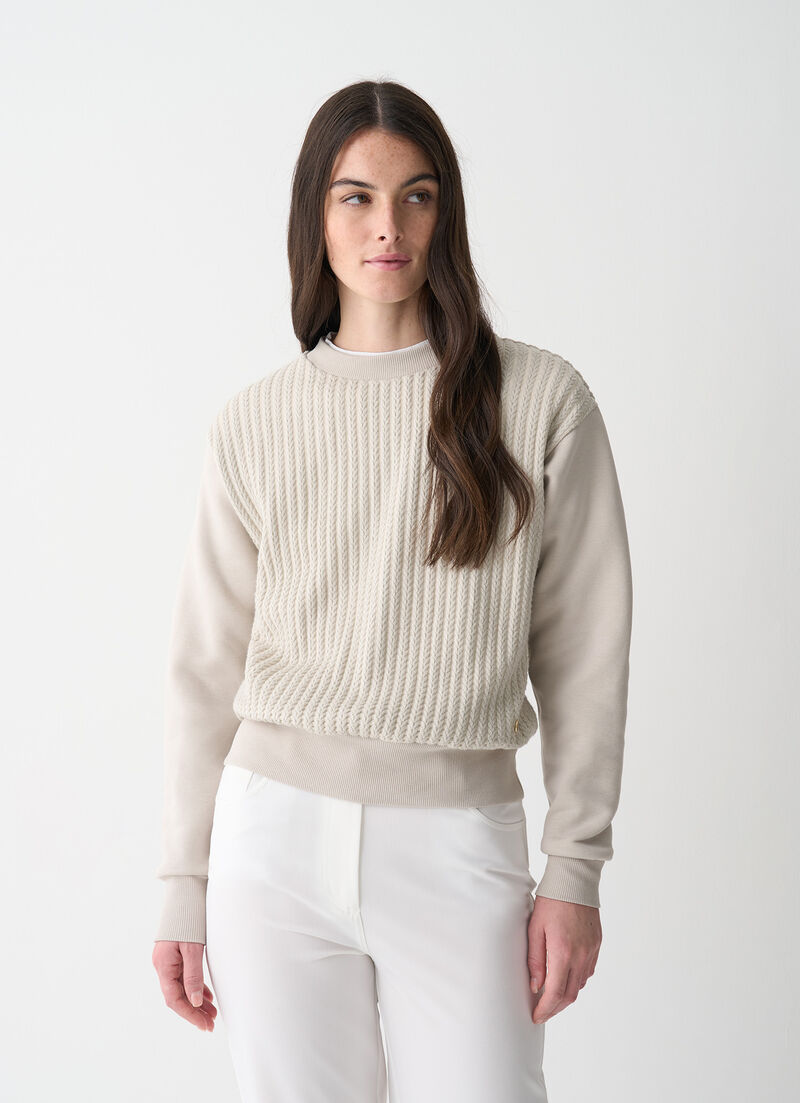 Cable-knit sweatshirt