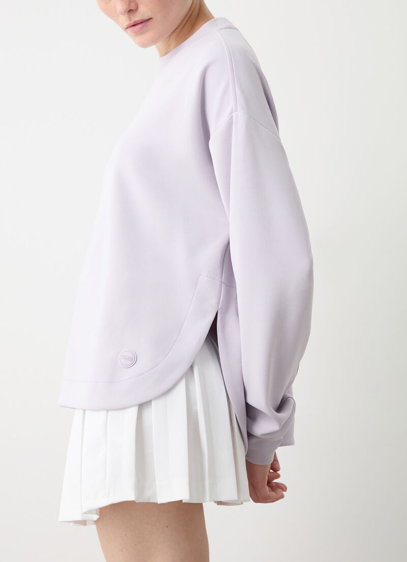 Sweatshirt with rounded hem