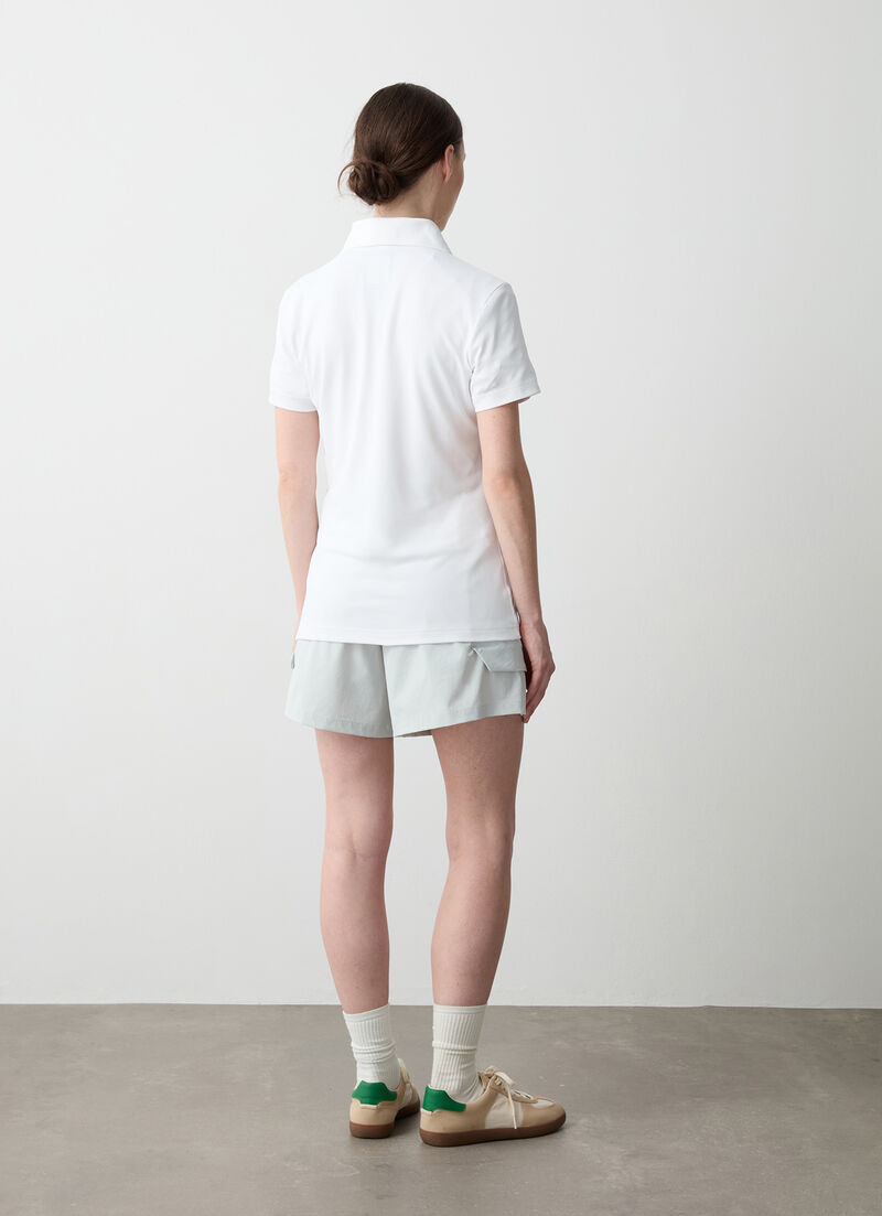 Technical piqué polo-shirt