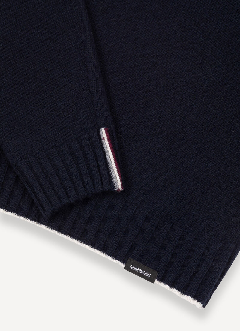 Pullover with tricolour detailing