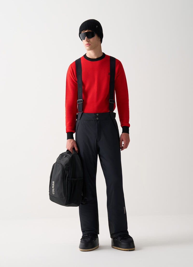 Padded 4Way fabric ski salopettes