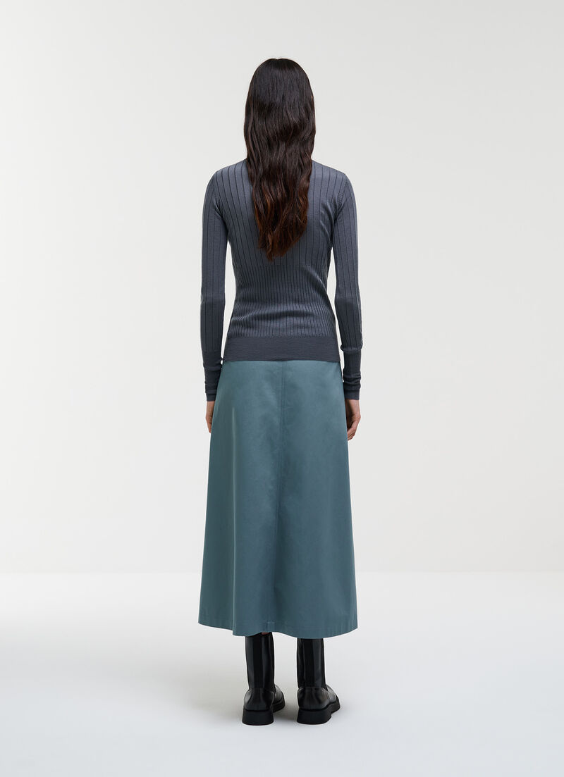 Merino wool polo-neck