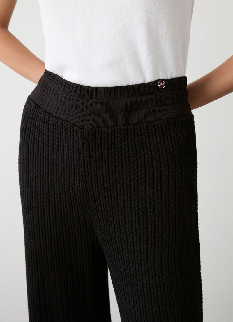 Cable-knit sweatpants
