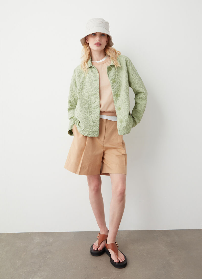 Embossed shirt jacket