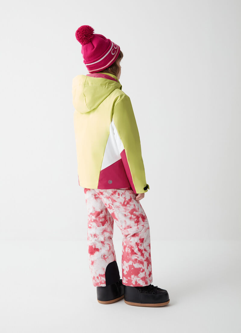 Girls’ colourblock ski jacket