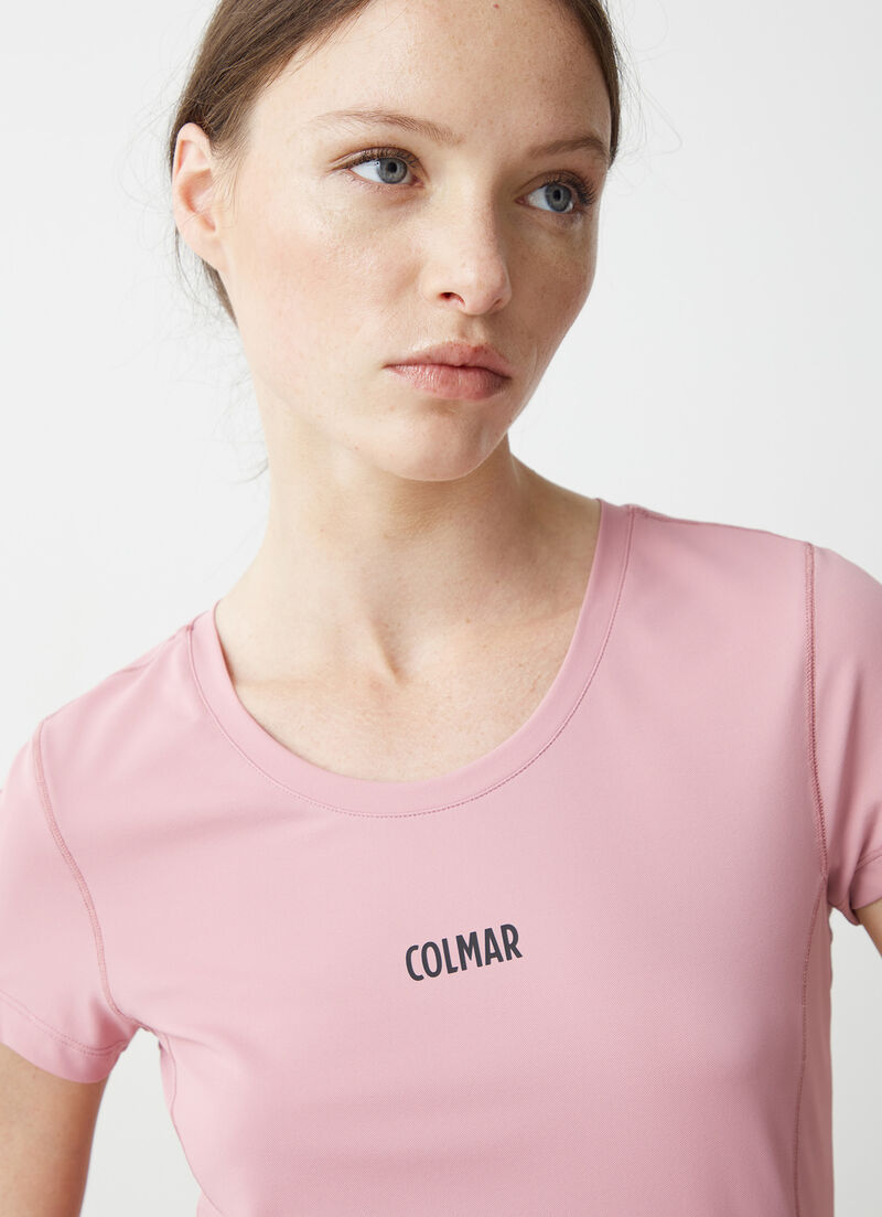 Short-sleeved T-shirt in stretch jersey