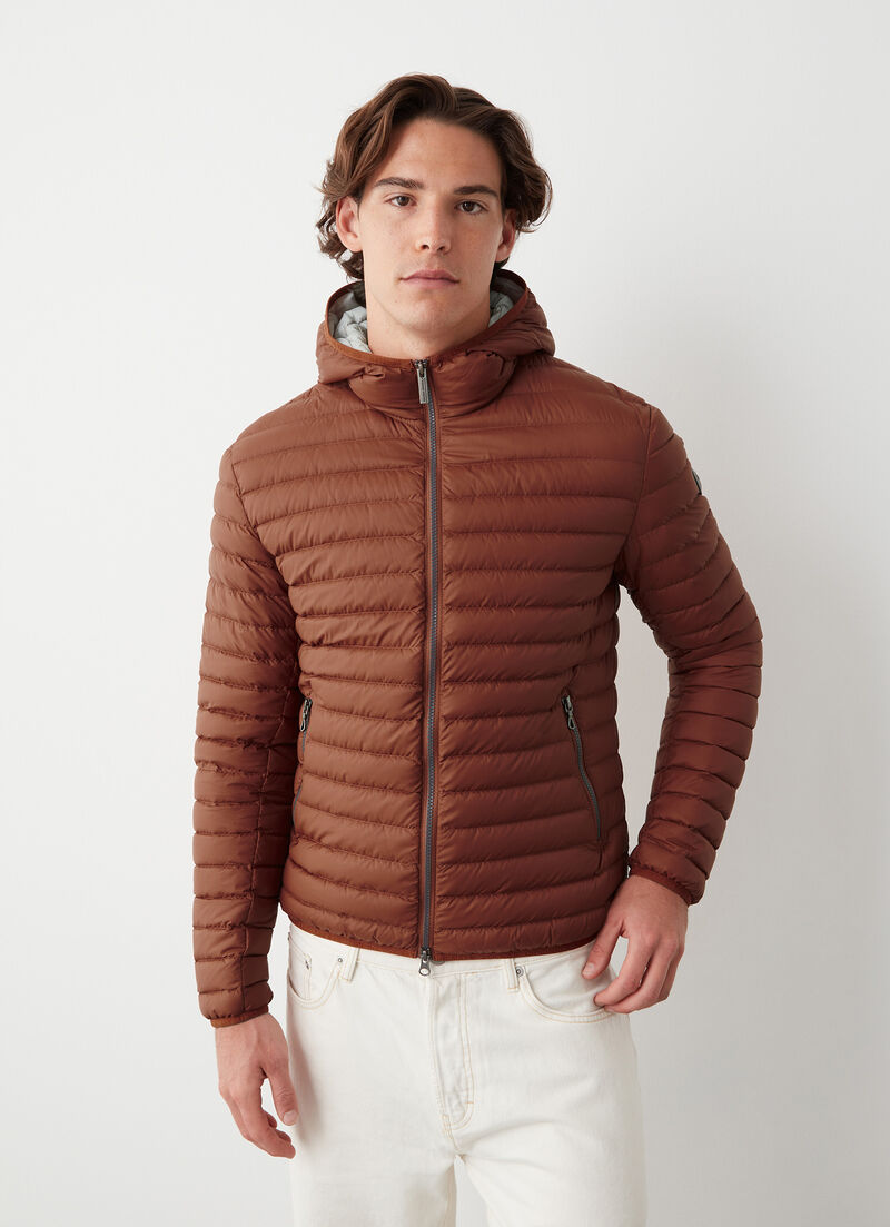 Light down jacket with hood
