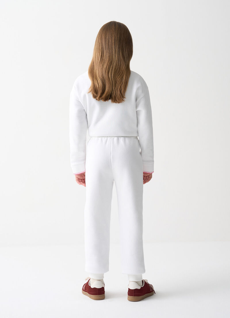 Tracksuit bottoms with embroidery