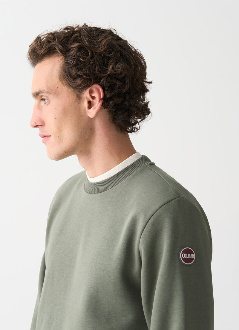 Cotton crew-neck sweatshirt