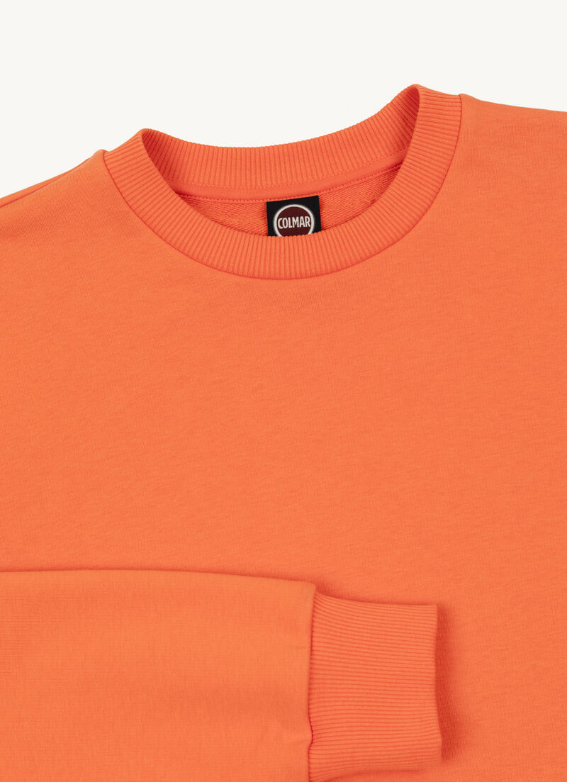 Solid colour crew-neck sweatshirt