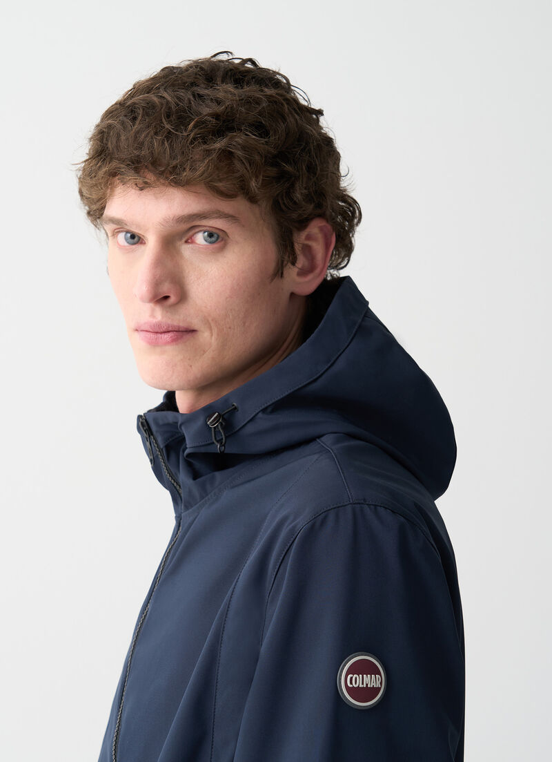 Mid-length softshell jacket