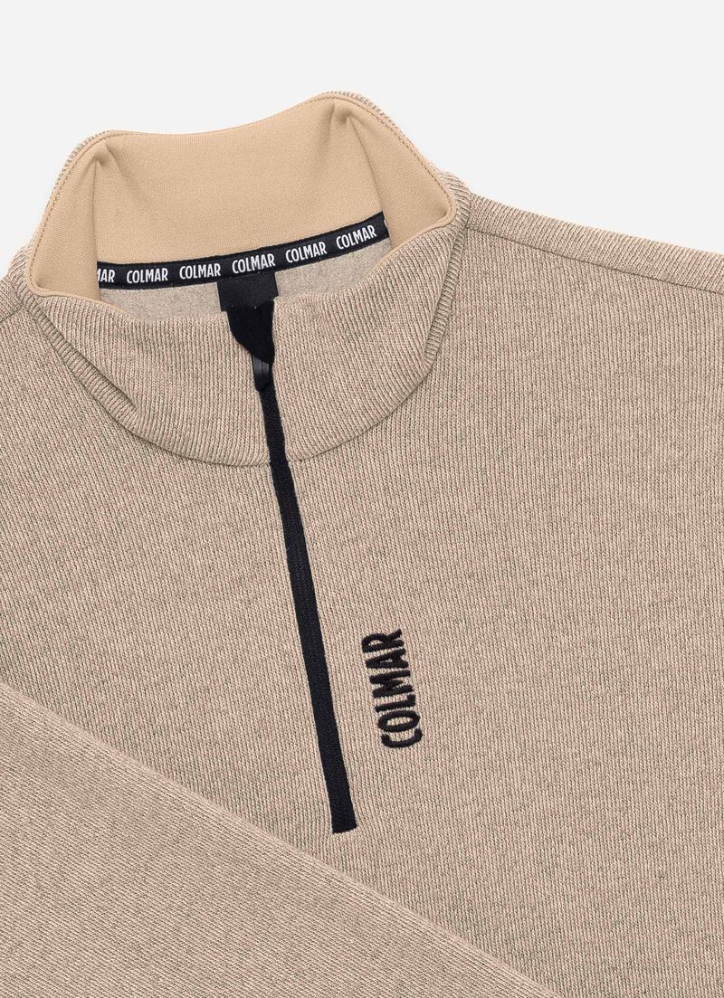 Half-zip wool ski fleece