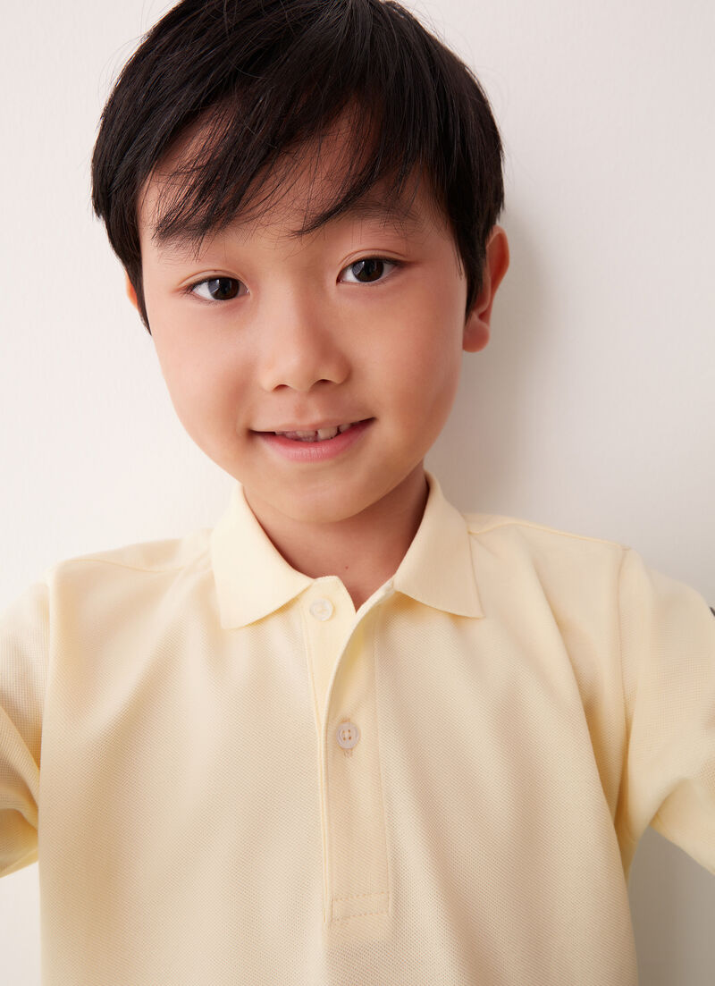 Cotton piqué polo shirt