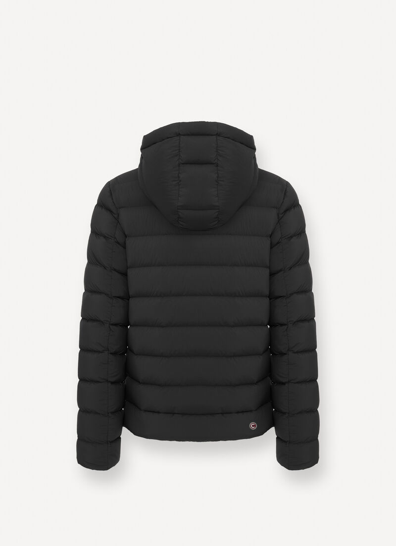 Down jacket with detachable hood