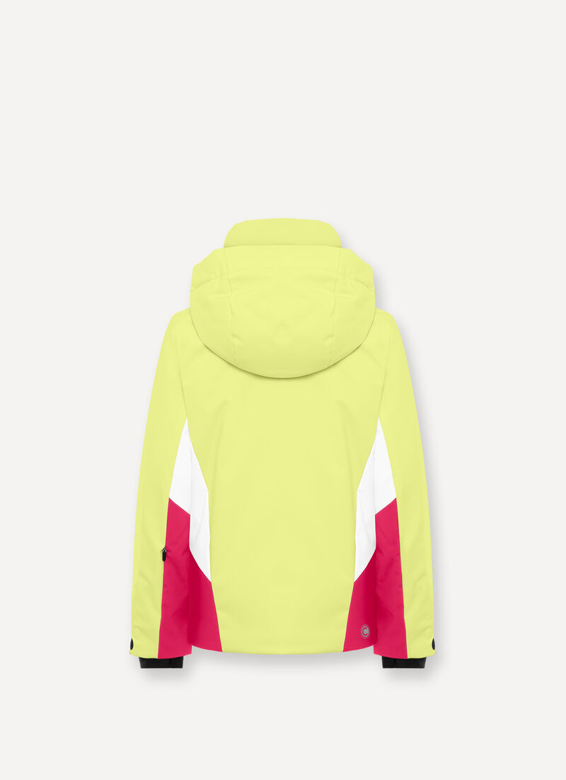 Girls’ colourblock ski jacket