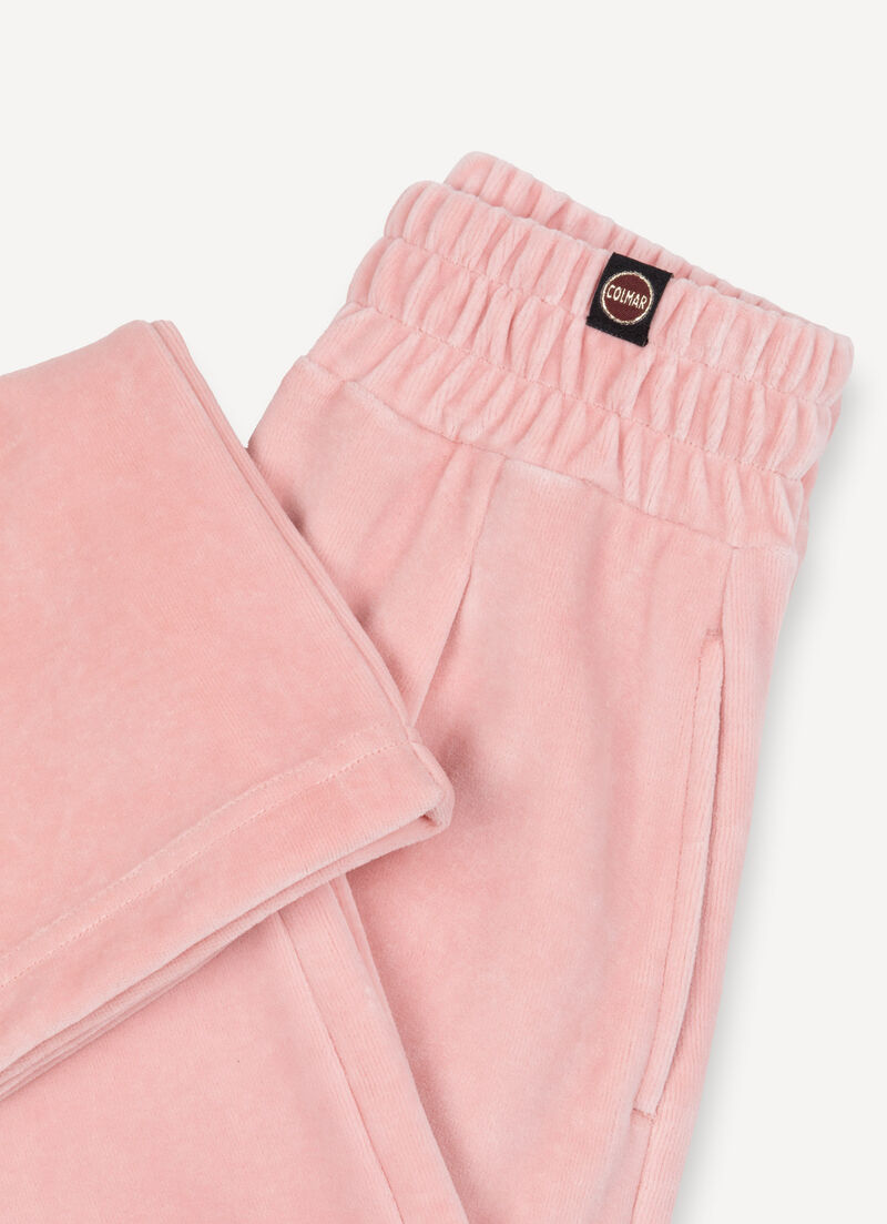 Velvet palazzo sweatpants