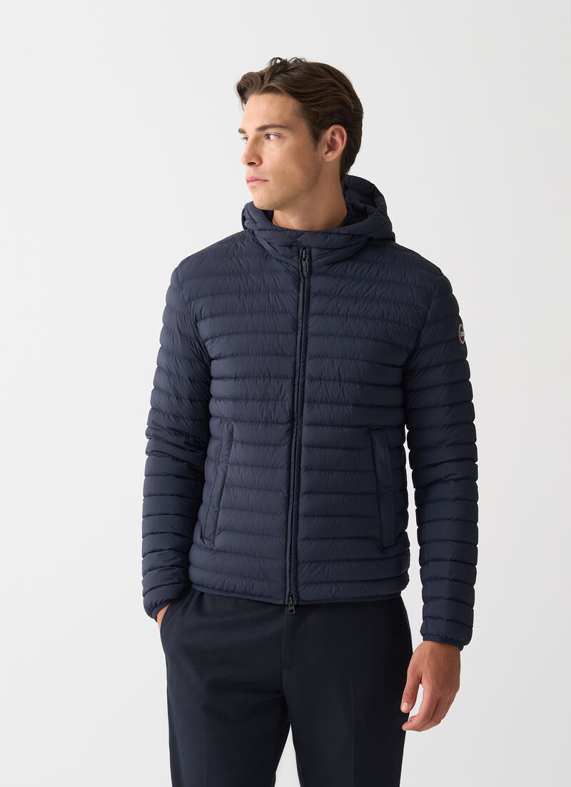 Light down jacket with hood