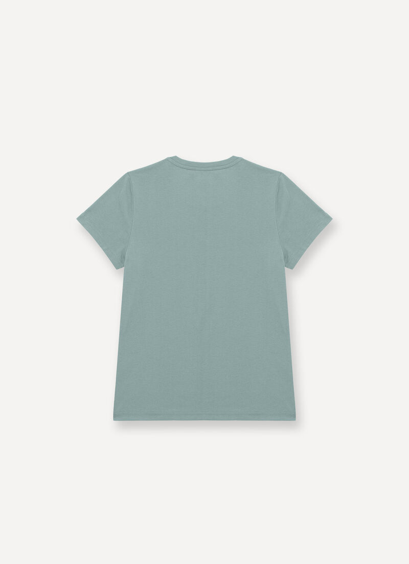 Crew-neck cotton-blend T-shirt