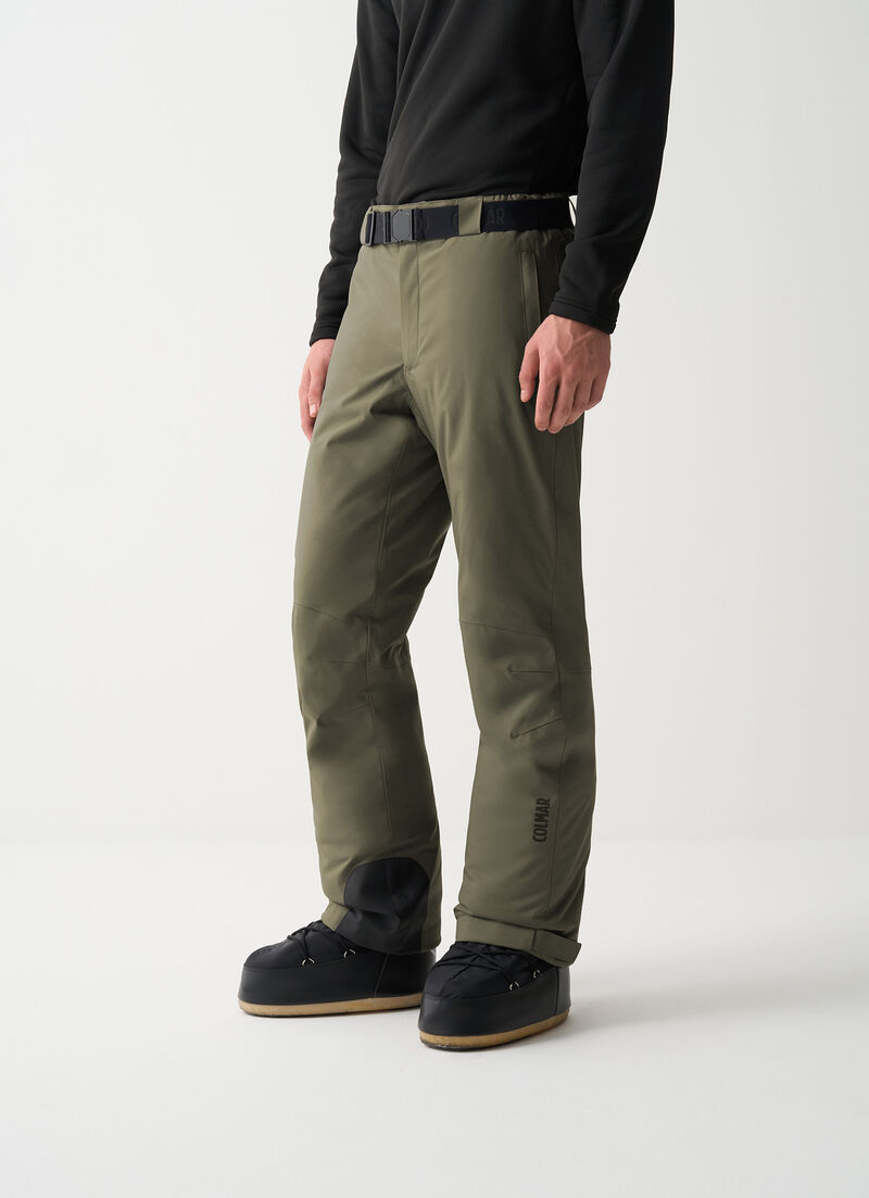 Padded ski pants with belt