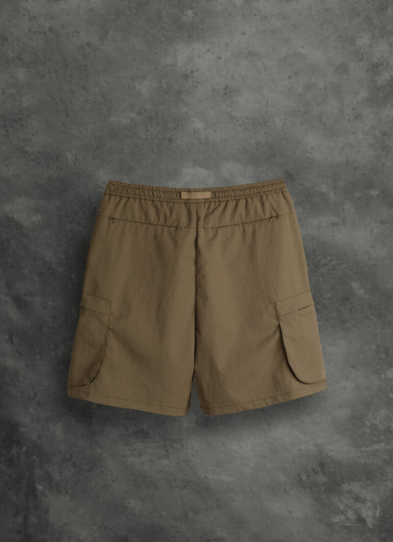Drawstring Bermuda shorts in technical fabric