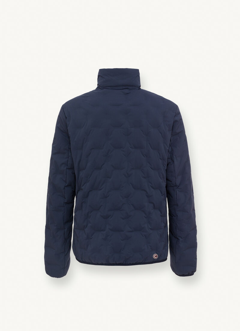Quilted jacket with padded collar
