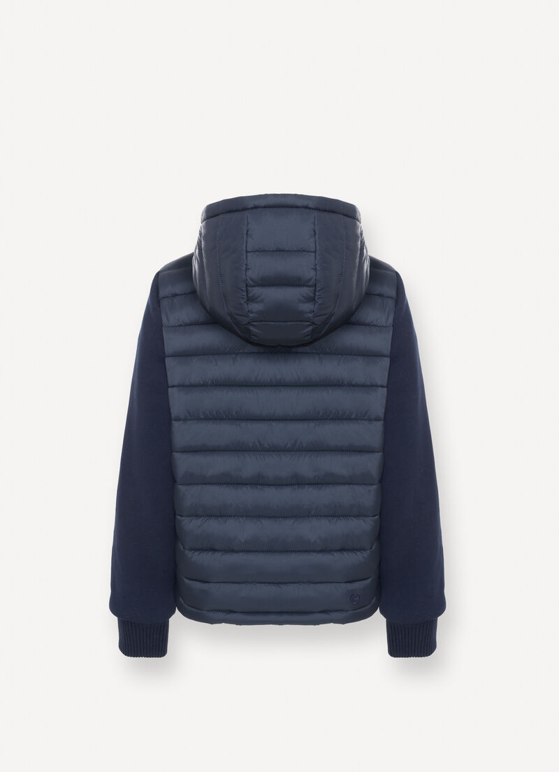 Unisex jacket with fleece sleeves