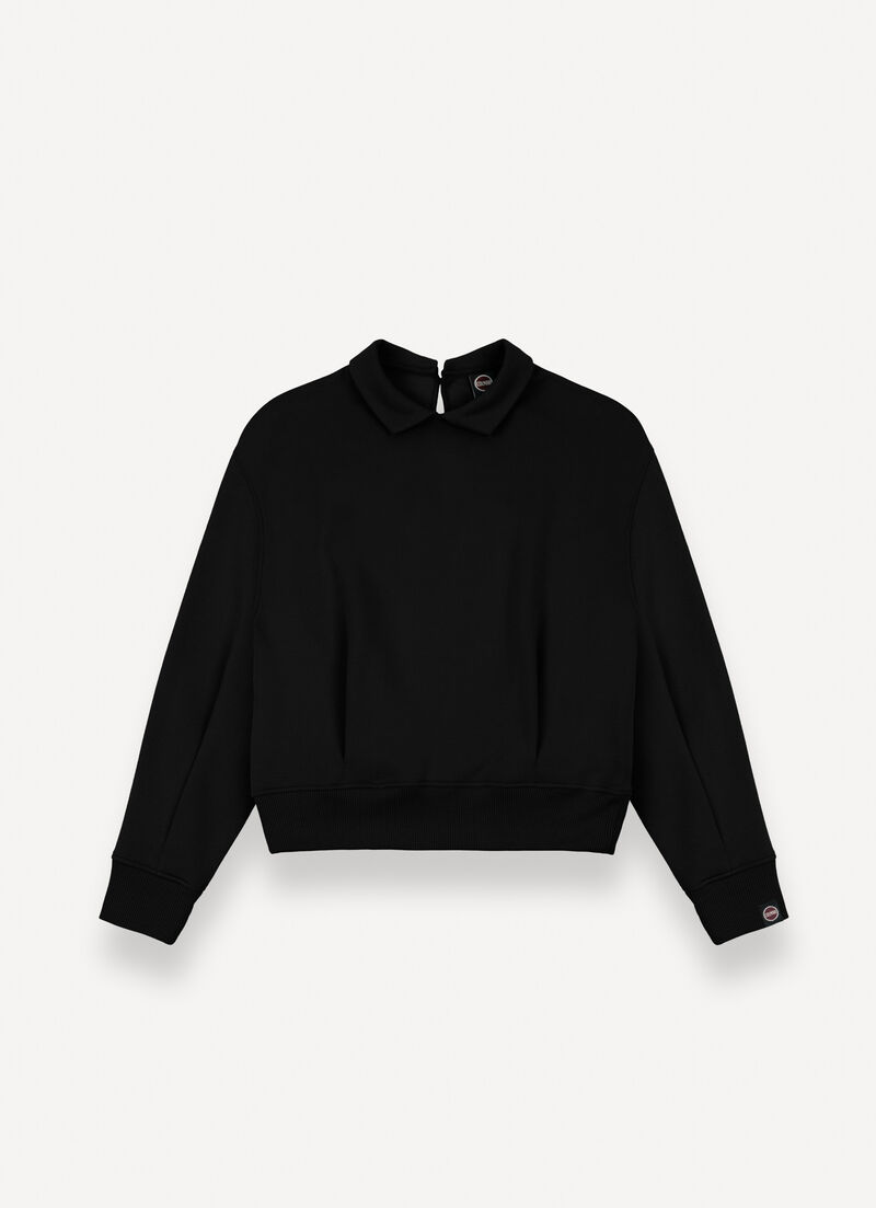 Sweatshirt with collar and darts