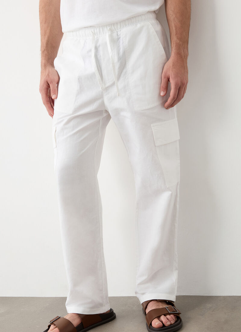 Linen safari trousers