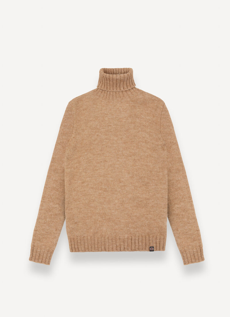 Mohair-blend polo-neck